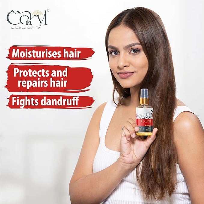 CARYL Keratin Smooth Hair Care Combo | Shampoo + Conditioner + Almond Hair Oil