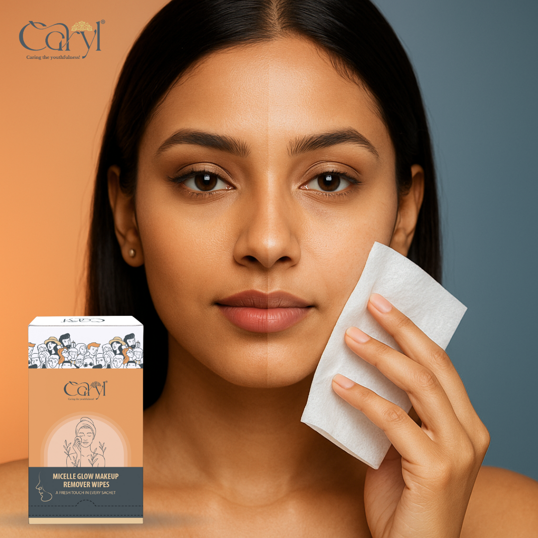 Caryl Micelle Glow Makeup Remover Wipes (Pack of 72 Single Sachets)