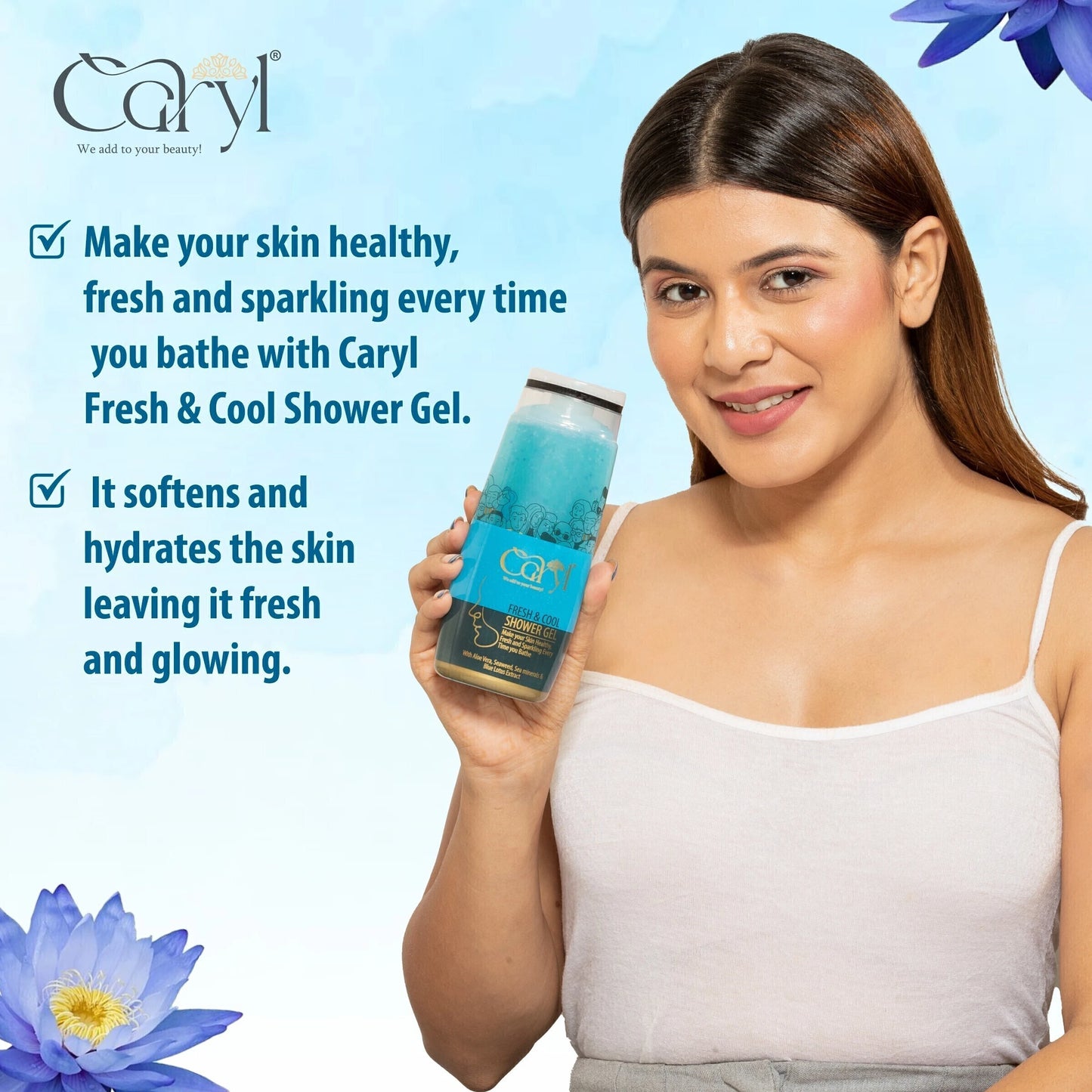 CARYL 280ml Fresh & Cool Shower Gel