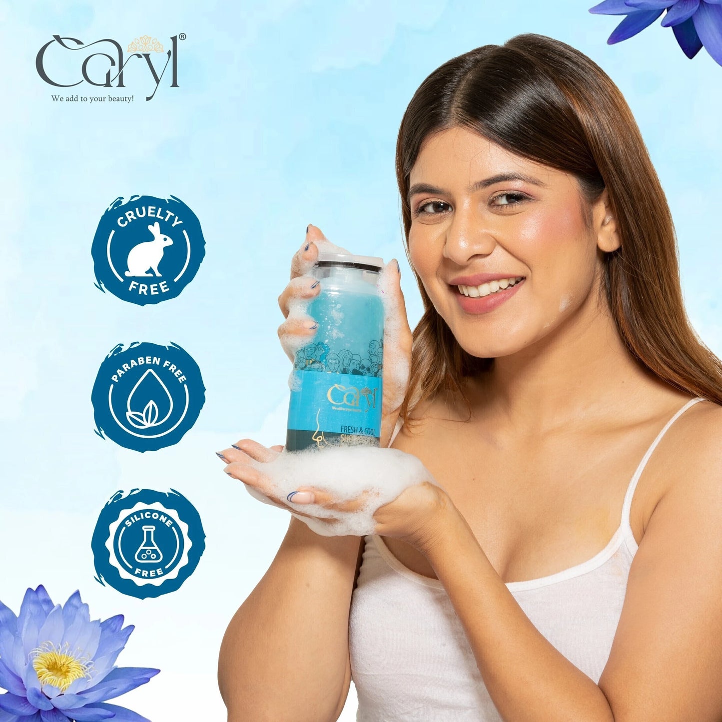 CARYL 280ml Fresh & Cool Shower Gel