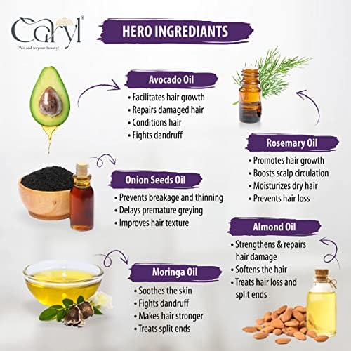 Caryl Dandruff Free Hair Combo | Anti-Dandruff Shampoo + Onion Seed Hair Oil