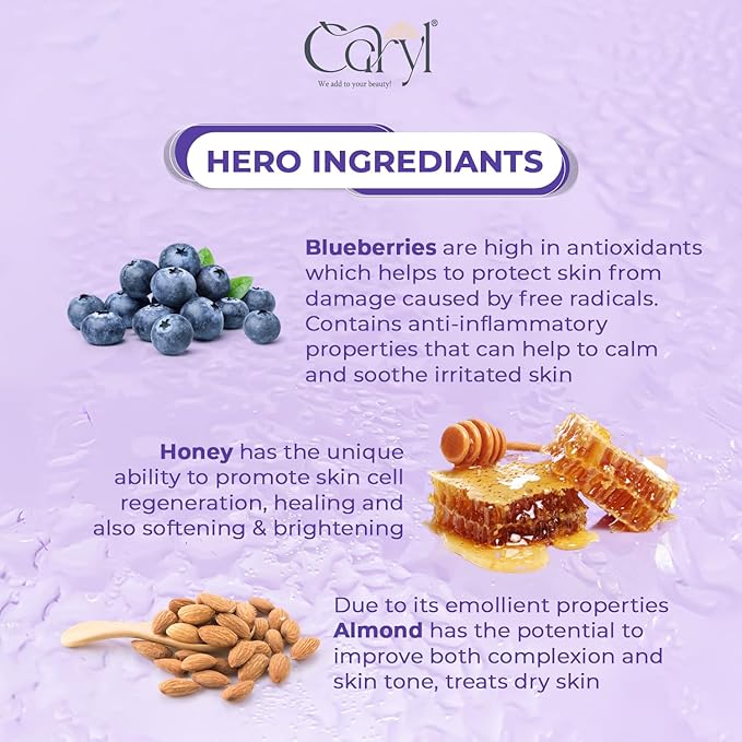 Caryl Shower Gel | Buy 2 Get 1 Free | Refreshing + Rejuvenating + Gentle Care ( 280ml x 3)