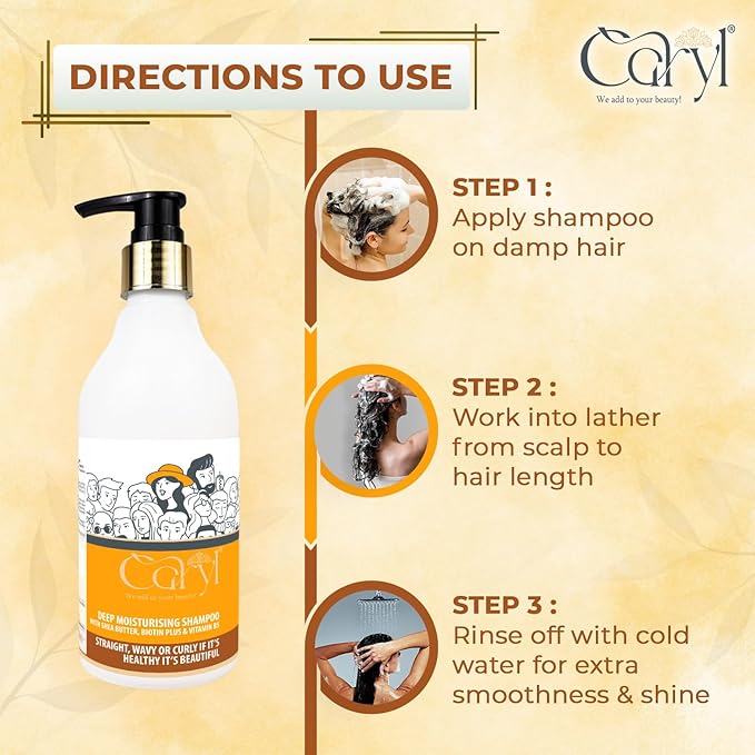 CARYL Deep Hair Care Combo | Shampoo + Conditioner + Revitalizing Hair Oil