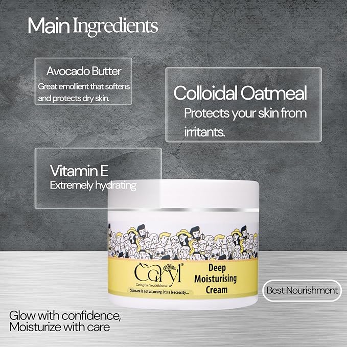 Caryl Daily Routine Combo | Charcoal Facewash + Aloevita Gel + Deep Moisturising Cream + All-in-1 Instant Cleanup