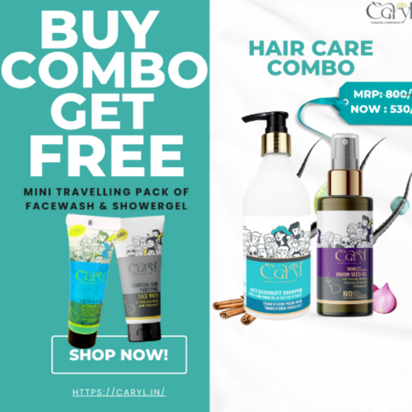 Caryl Dandruff Free Hair Combo | Anti-Dandruff Shampoo + Onion Seed Hair Oil