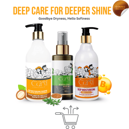 CARYL Deep Hair Care Combo (Shampoo + Conditioner + Revitalizing Hair Oil)