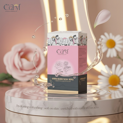 Caryl Hydra Bloom Facial Wipes ( Pack of 72 Single Sachets)