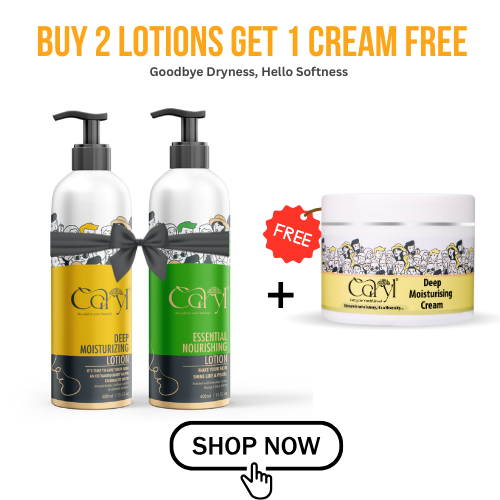 Caryl Nourishing Care lotions 400ml (Pack of 2) Free Caryl Deep Moisturising Cream 200gm