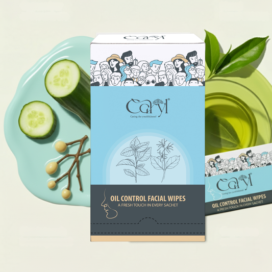 Caryl Oil Control Wipes (Pack of 72 Single Sachets)