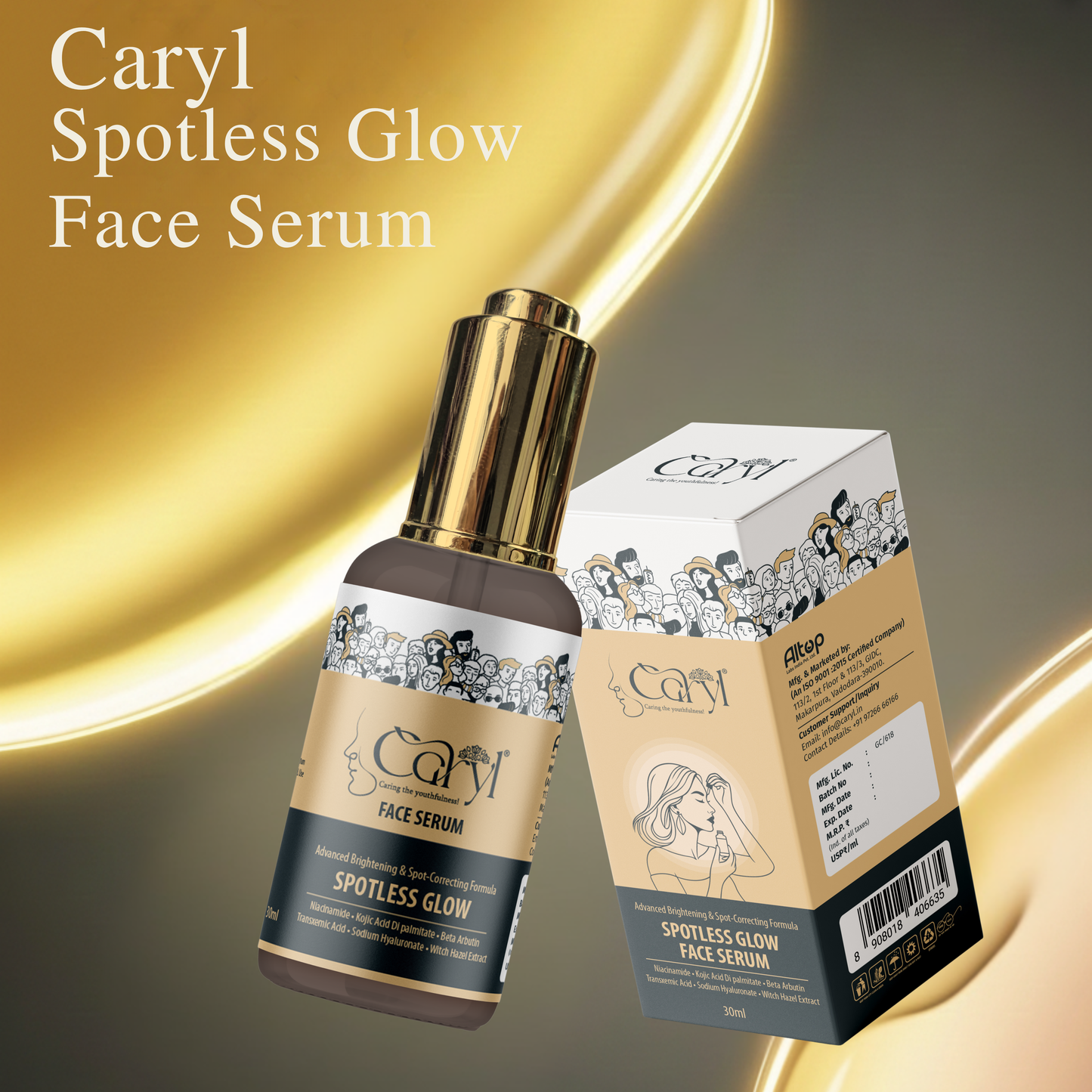 Fade Dark Spots & Acne Marks for a Clear -  Caryl Face Syrum