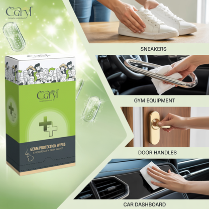 Caryl Germ Protection Wipes ( Pack of 72 Single Sachets )