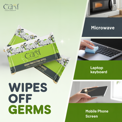 Caryl Germ Protection Wipes ( Pack of 72 Single Sachets )