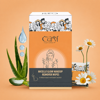 Caryl Micelle Glow Makeup Remover Wipes (Pack of 72 Single Sachets)