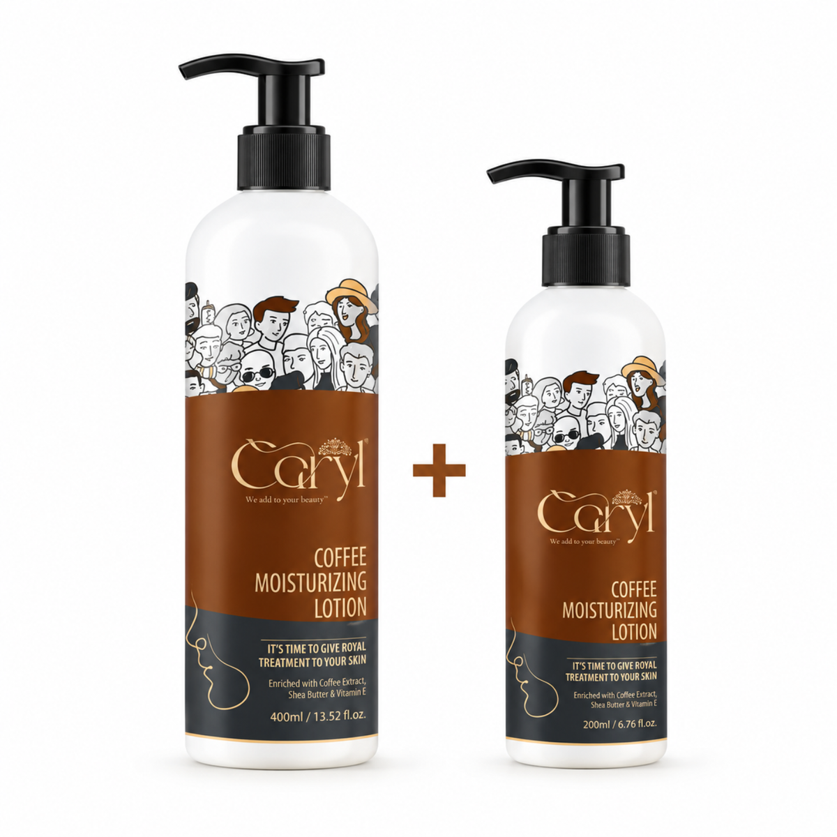 CARYL Coffee Moisturising Lotion Combo –  Buy 400ml + Get 200ml FREE