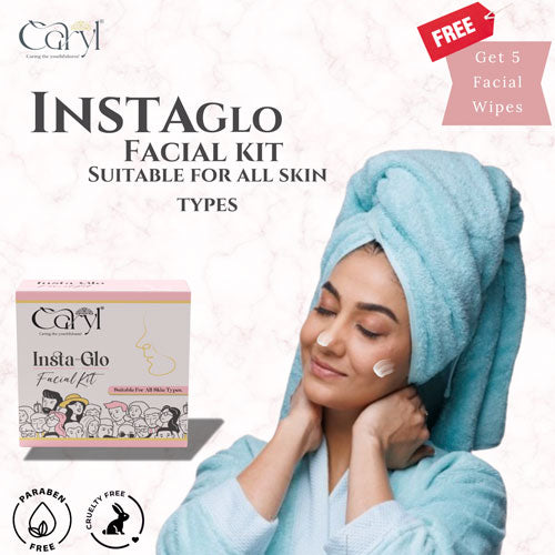 Caryl Insta Glo Facial Kit (30g) | 5 Free Facial Wipes