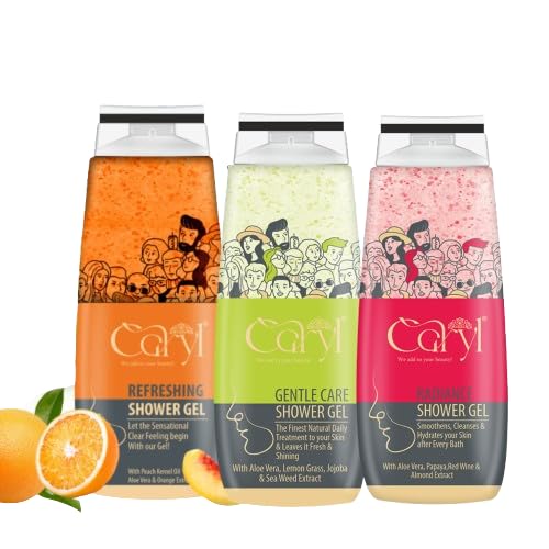 Caryl Shower Gel | Buy 2 Get 1 Free | Refreshing + Radiance + Gentle Care ( 280ml x 3)